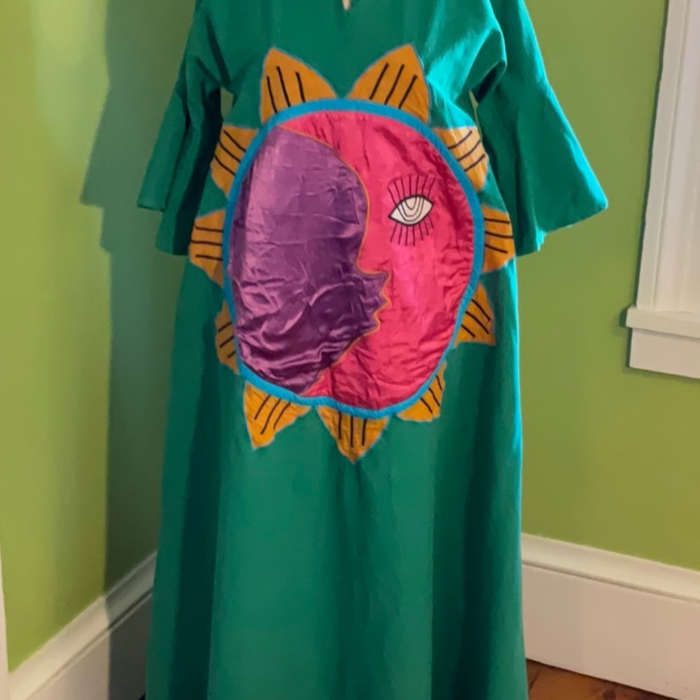 Vintage late 60s Victor Camarena Mexican maxi dress - Picture 4 of 5